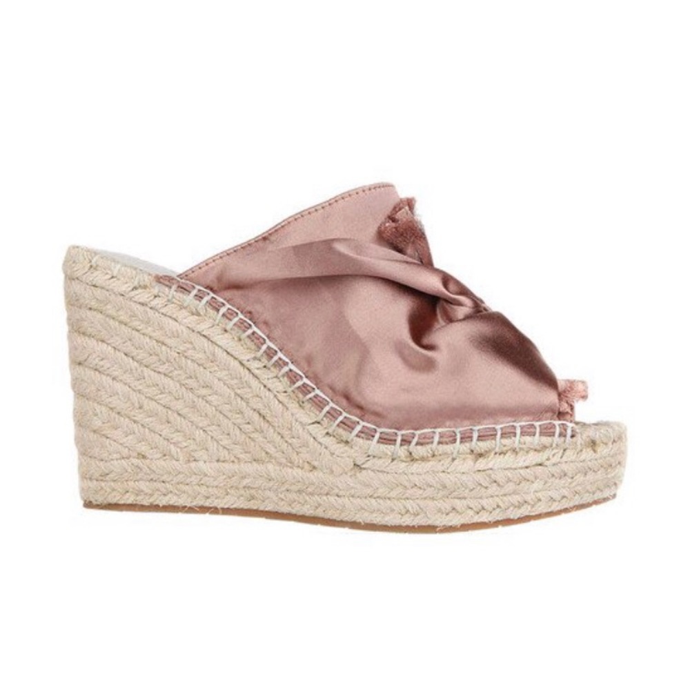 Kenneth Cole Odell Satin Espadrille Wedge Size
